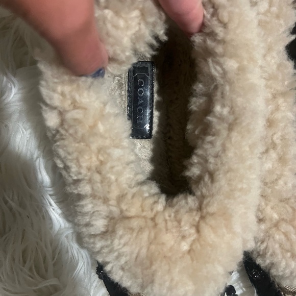 COACH Arleen moccasin slippers Sz 5!  Brown with fur♥️. Authentic!!! - Picture 9 of 9
